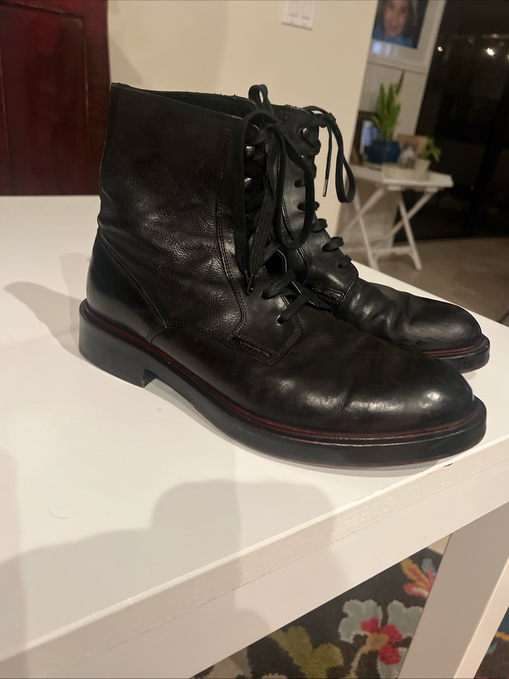 Antonio Maurizi  Italy Made Men's Boots Black All Leather Size EU 41 or US 10